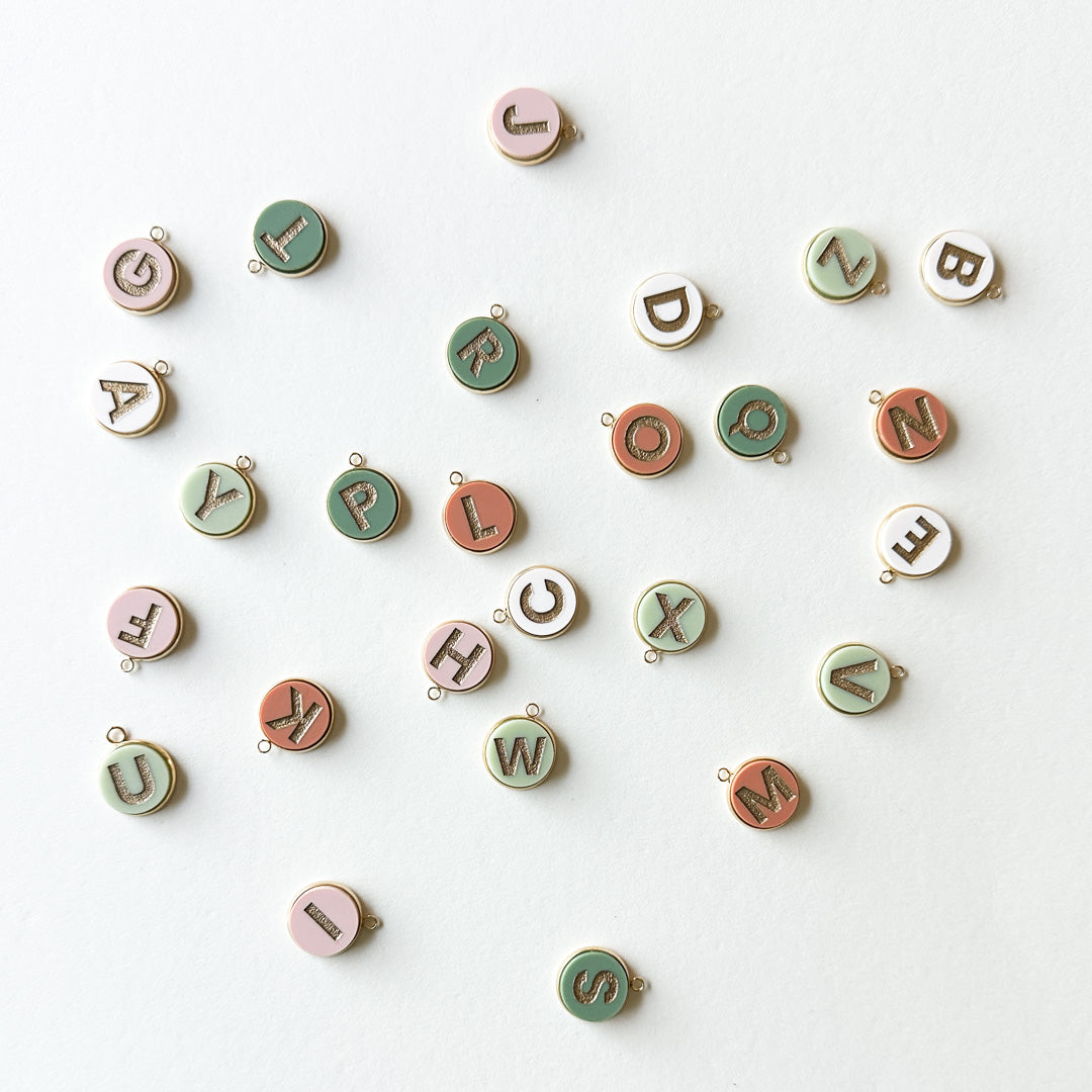 Bold Initial Handmade Charm 18K Gold Plated Necklace