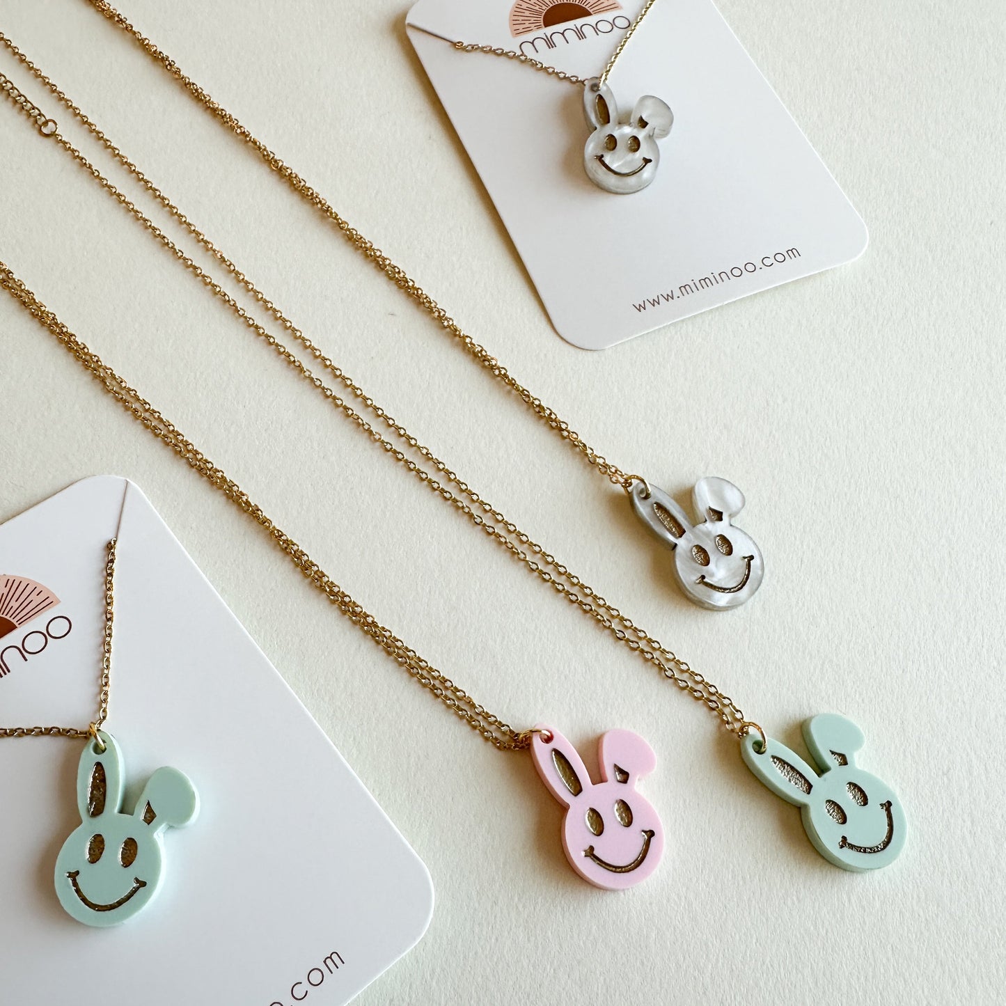 Happy Bunny Charm Necklace