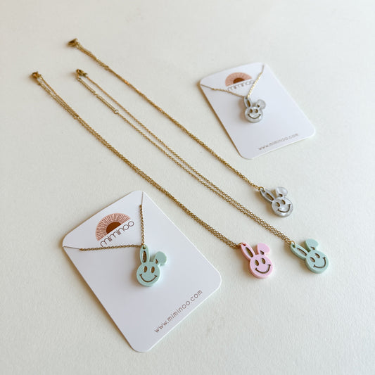 Happy Bunny Charm Necklace
