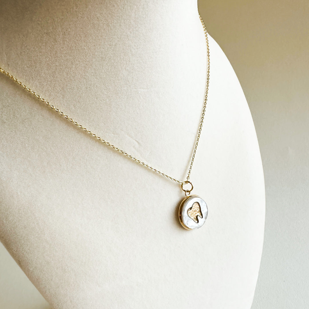 18K Gold-Plated Tooth Charm Necklace – Customizable Dental Gift