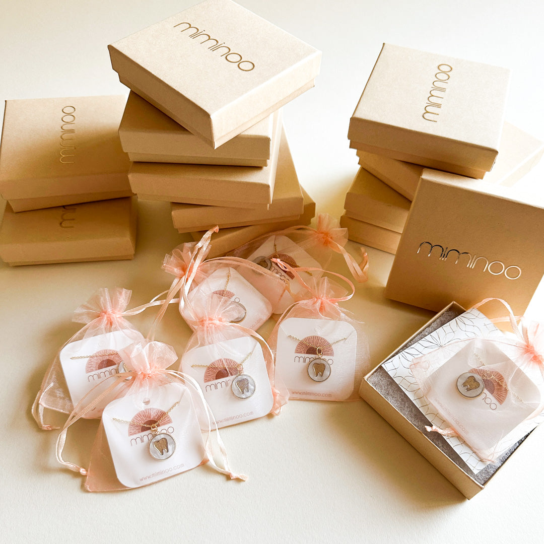 18K Gold-Plated Tooth Charm Necklace – Customizable Dental Gift