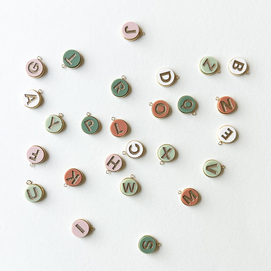 Bold Initial Handmade Charm 18K Gold Plated Necklace