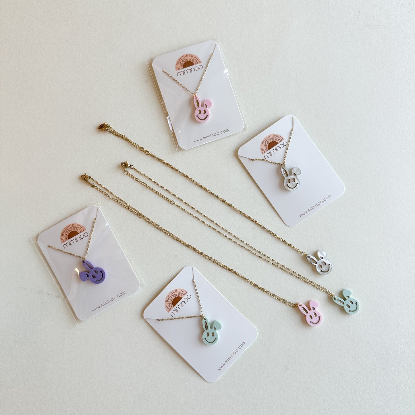 Happy Bunny Charm Necklace