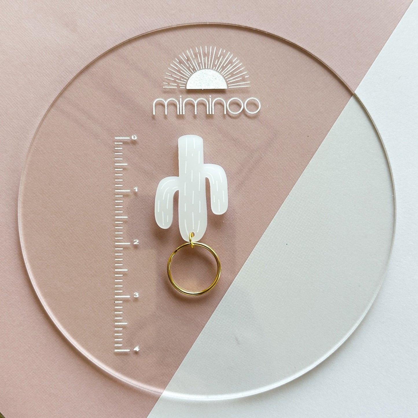 Acrylic Keychain Frosted Cactus