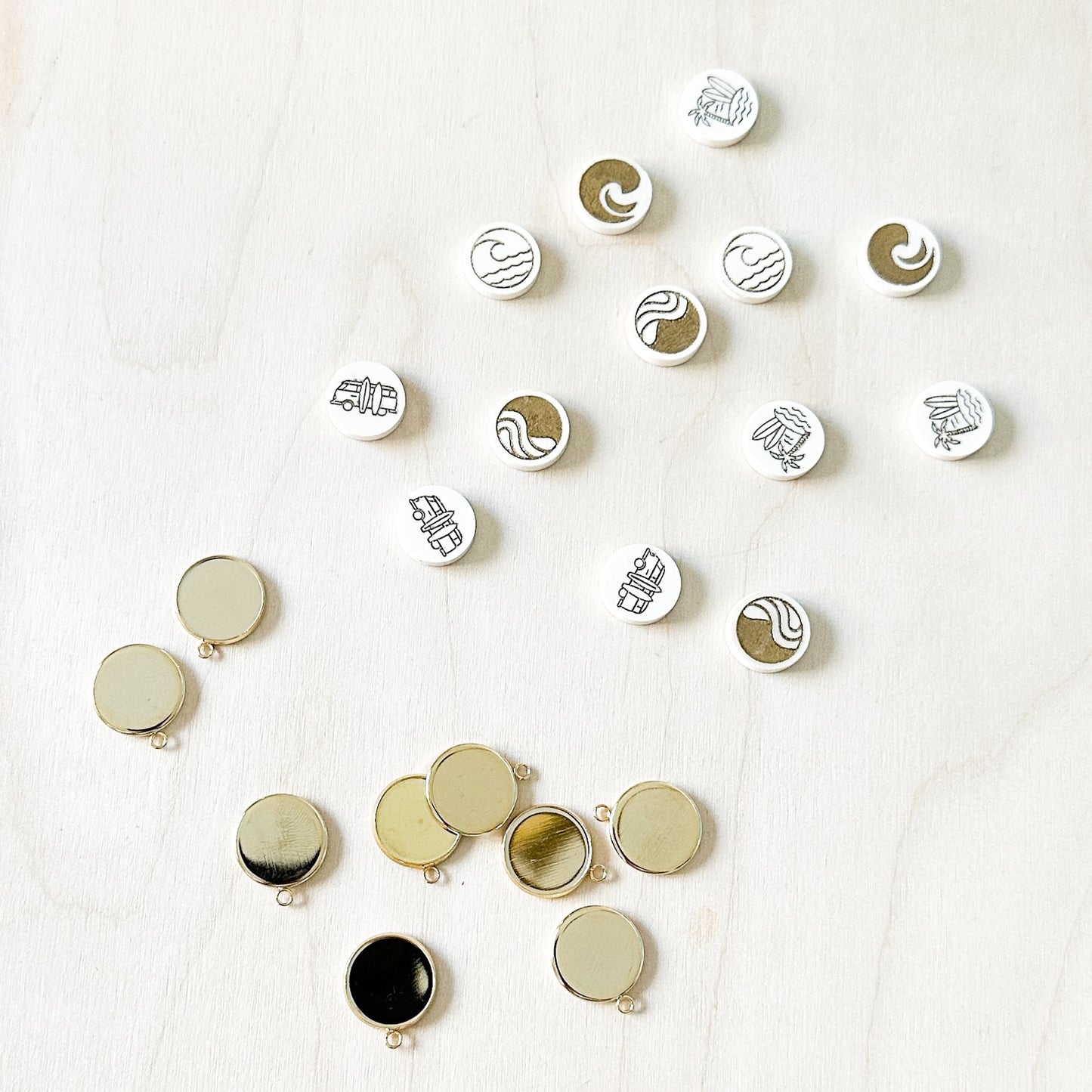 Island 18K Gold Plated Charm Necklace