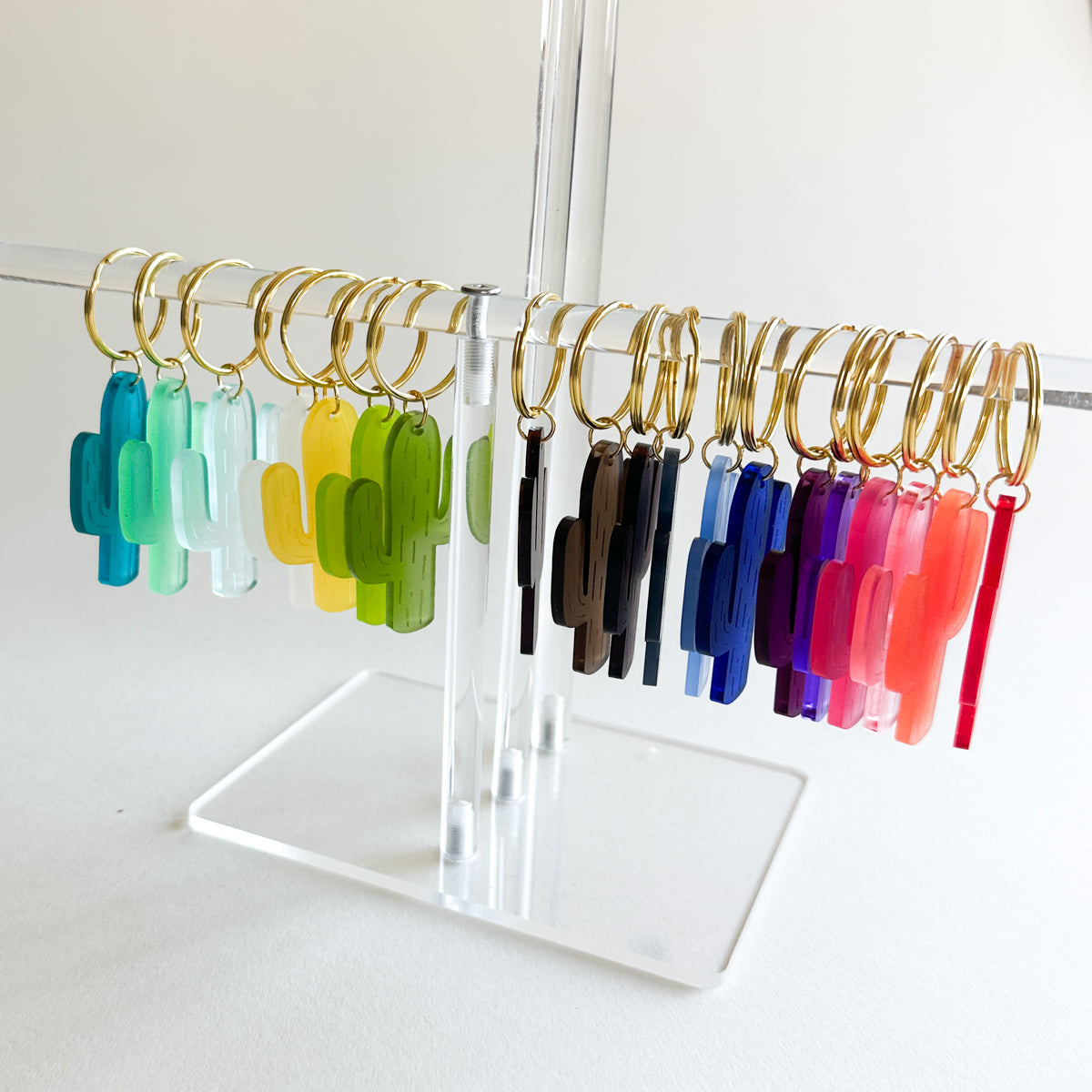 Acrylic Keychain Frosted Cactus