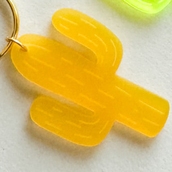 Acrylic Keychain Frosted Cactus