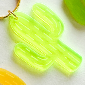 Acrylic Keychain Frosted Cactus