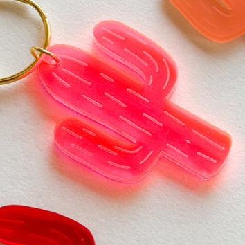 Acrylic Keychain Frosted Cactus