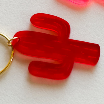 Acrylic Keychain Frosted Cactus