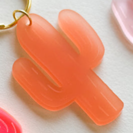Acrylic Keychain Frosted Cactus