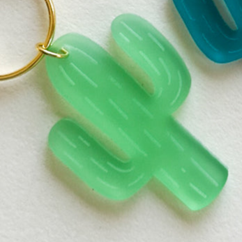 Acrylic Keychain Frosted Cactus