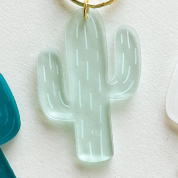 Acrylic Keychain Frosted Cactus