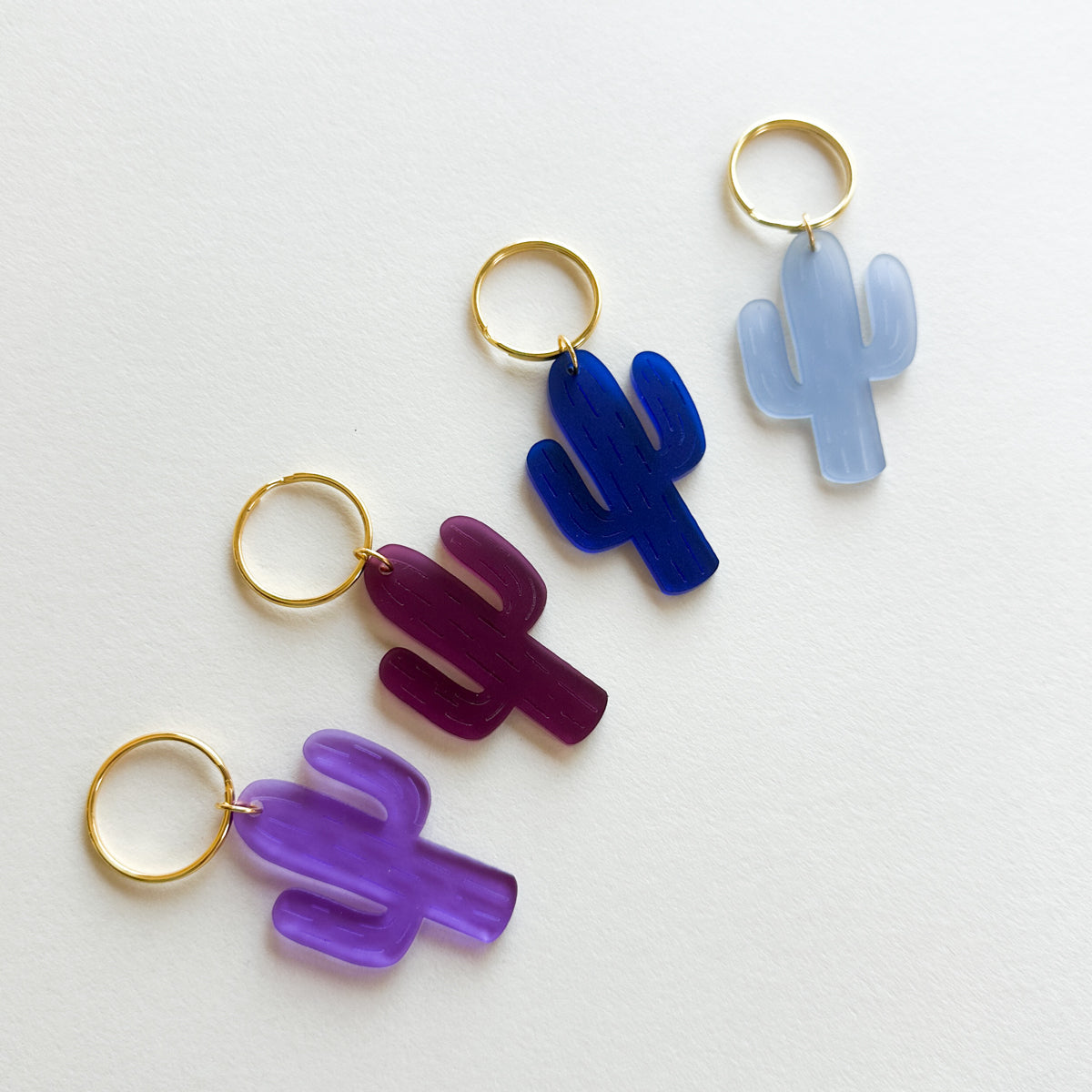 Acrylic Keychain Frosted Cactus