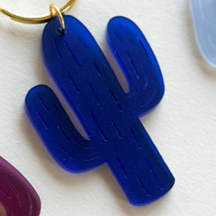 Acrylic Keychain Frosted Cactus