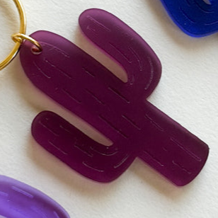 Acrylic Keychain Frosted Cactus