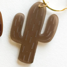 Acrylic Keychain Frosted Cactus