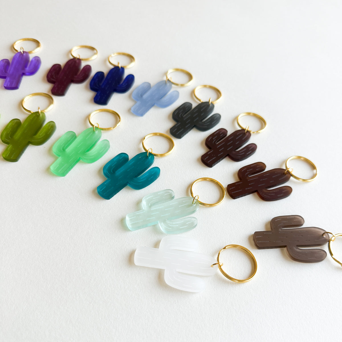 Acrylic Keychain Frosted Cactus