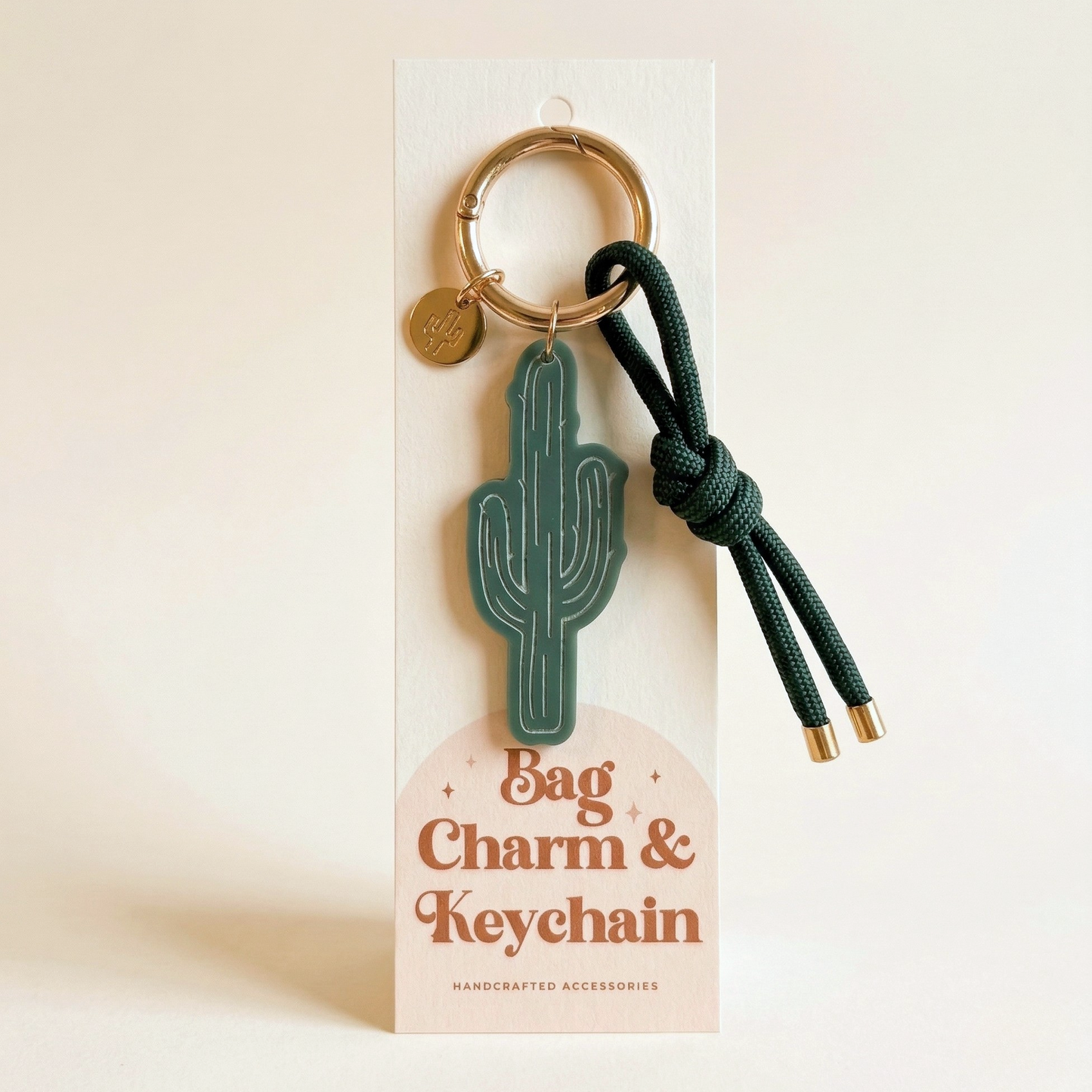 Saguaro Cactus Bag Charm & Keychain