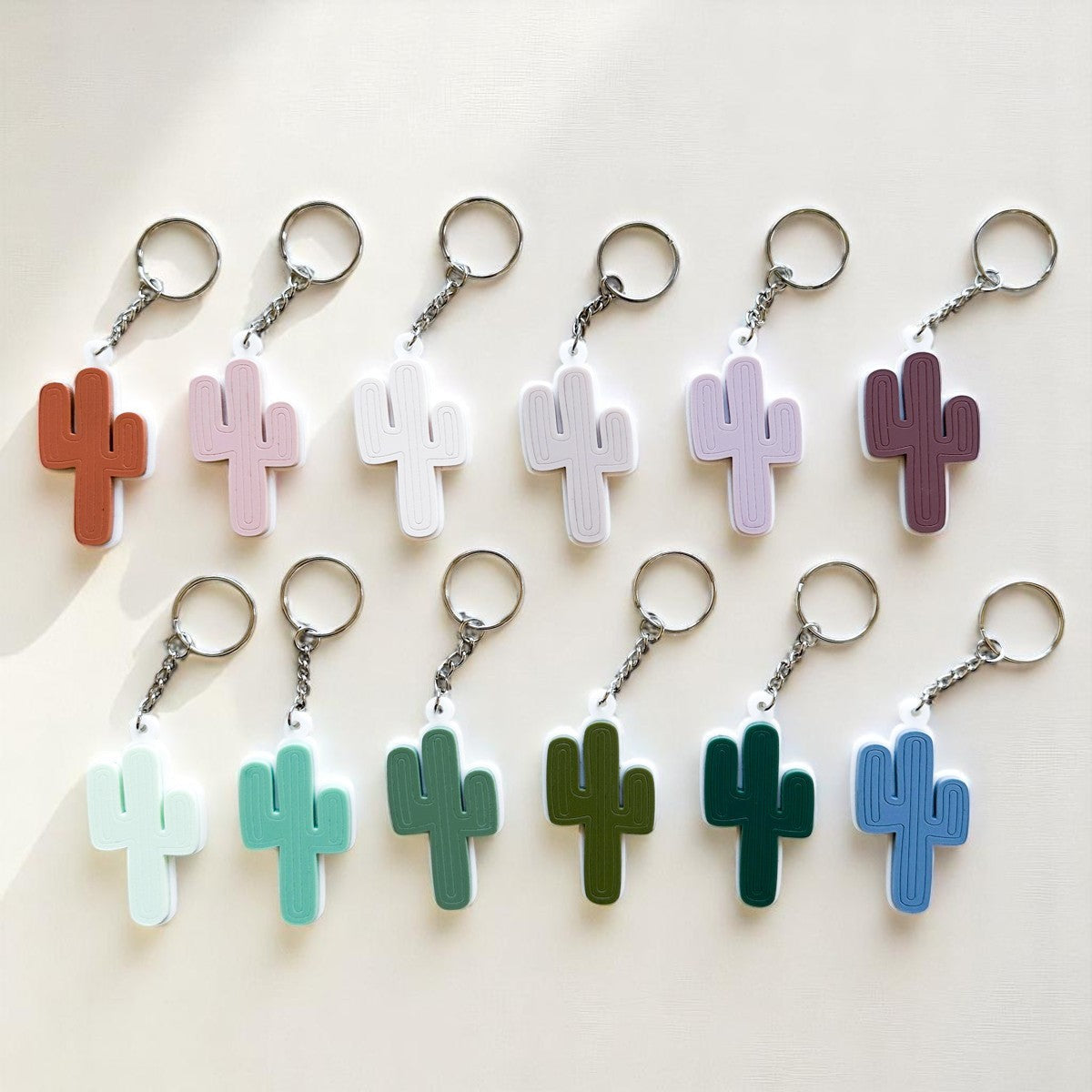 Acrylic Handmade Keychain/Name Tag Cactus