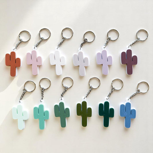 Acrylic Handmade Keychain/Name Tag Cactus