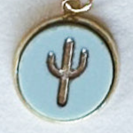 Cactus 18K Gold Plated Charm Necklace - Summer Pastel tones