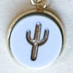 Cactus 18K Gold Plated Charm Necklace - Summer Pastel tones