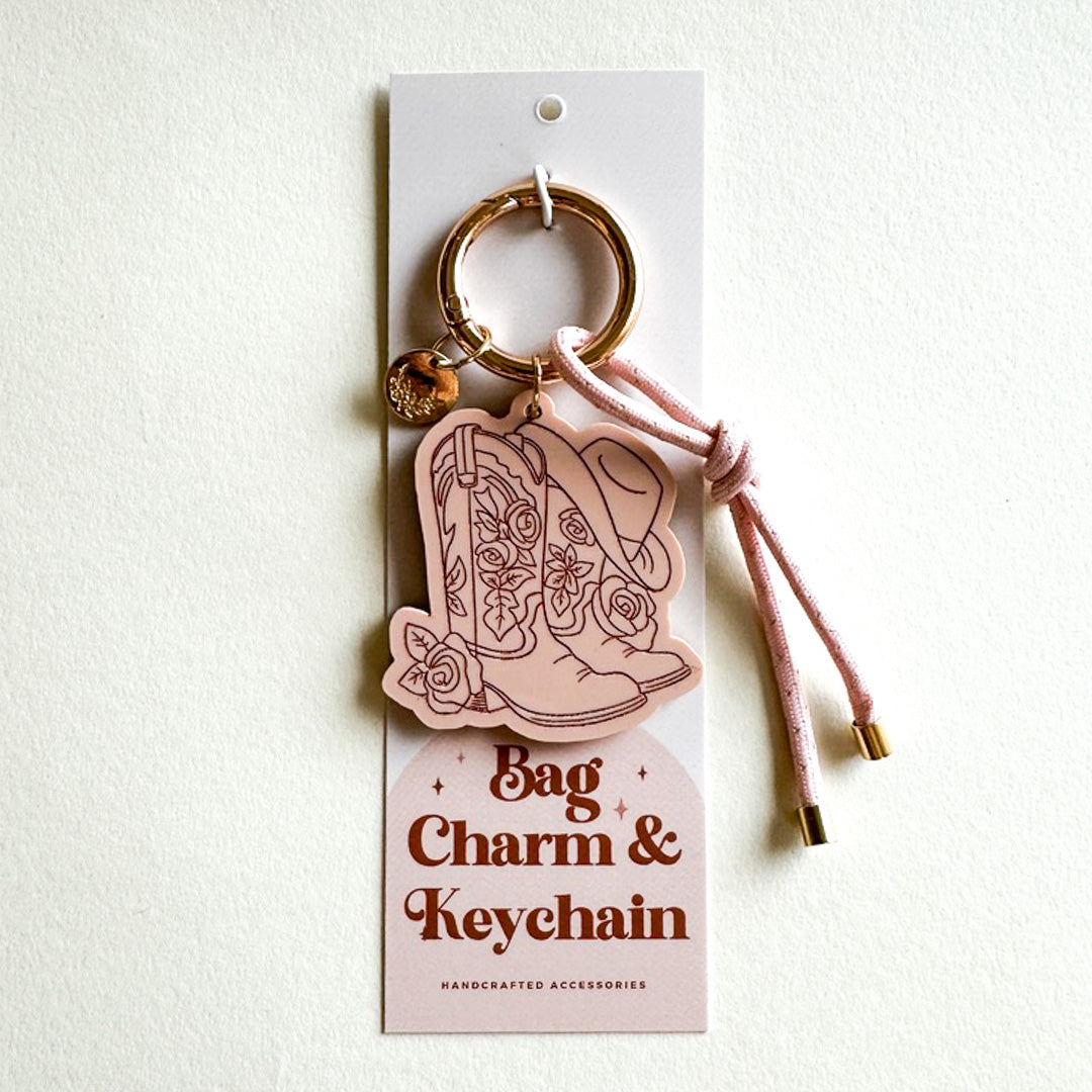 Cowgirl Boots Bag Charm & Keychain