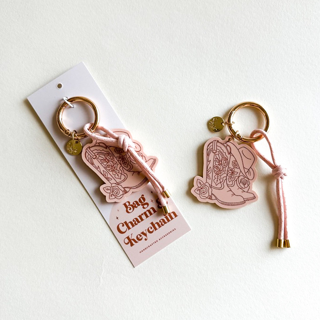 Cowgirl Boots Bag Charm & Keychain